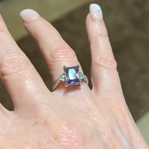 Rainbow Sparkle Ring 6 - Picture 2 of 8